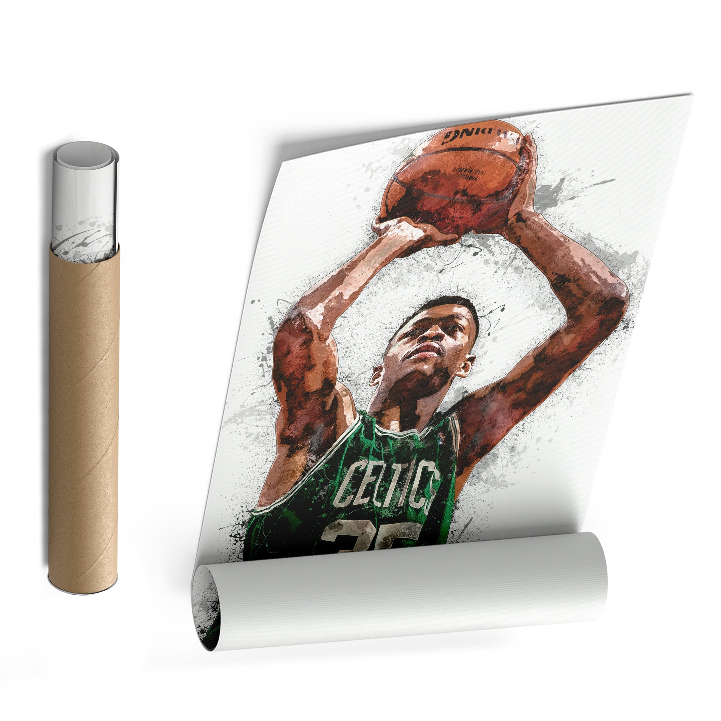 Reggie Lewis Canvas Art – Boston Celtics Wall Decor