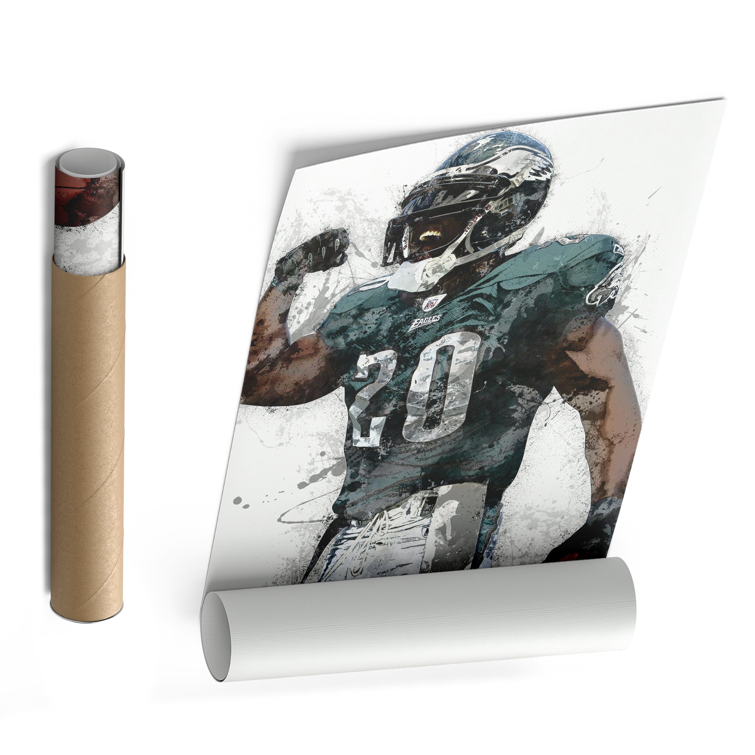 Brian Dawkins Canvas Art – Philadelphia Eagles Wall Decor