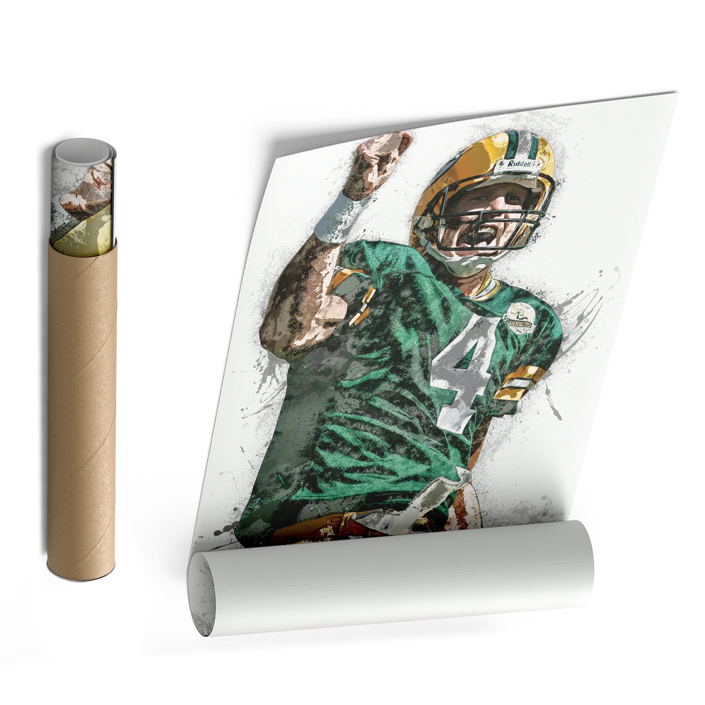 Brett Favre Canvas Art – Green Bay Packers Wall Decor