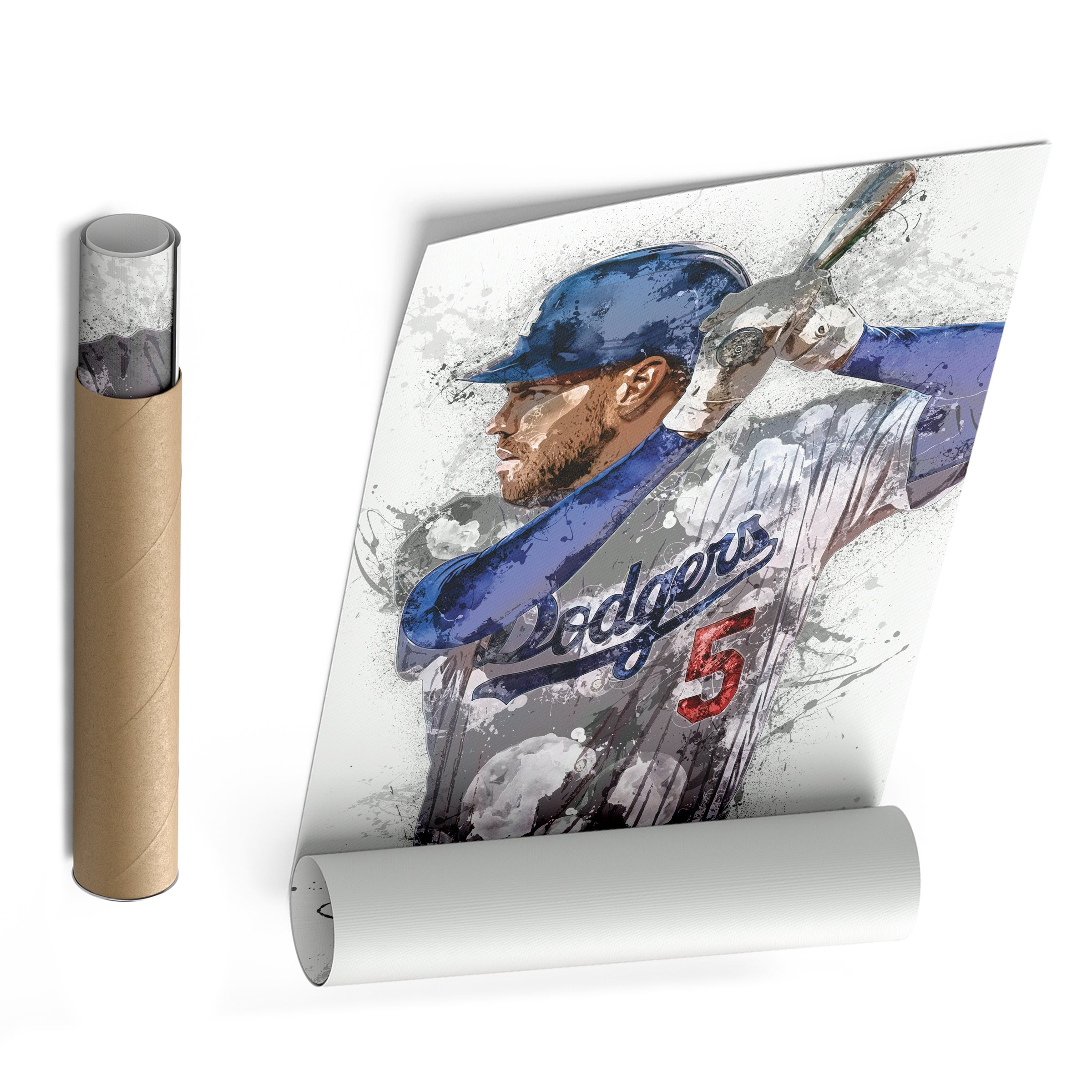 Freddie Freeman Canvas Art – Los Angeles Dodgers Wall Decor