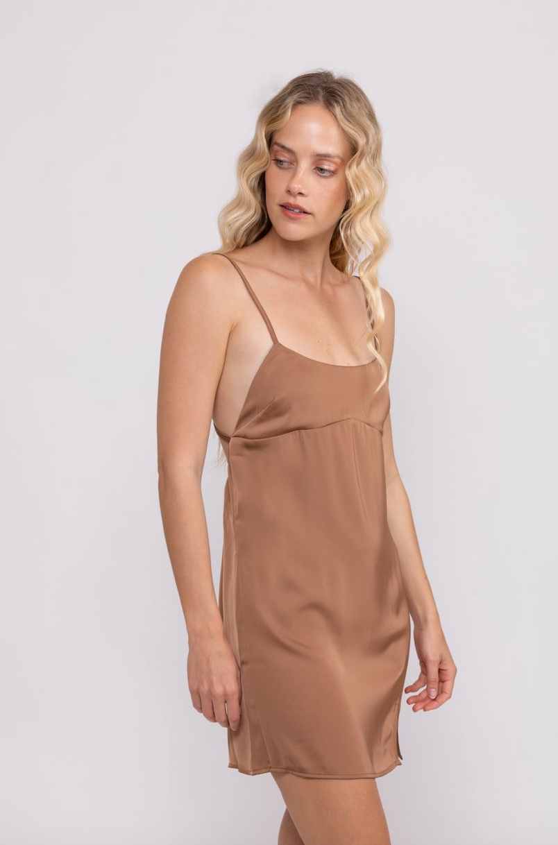 CECE MINI DRESS Chestnut Brown
