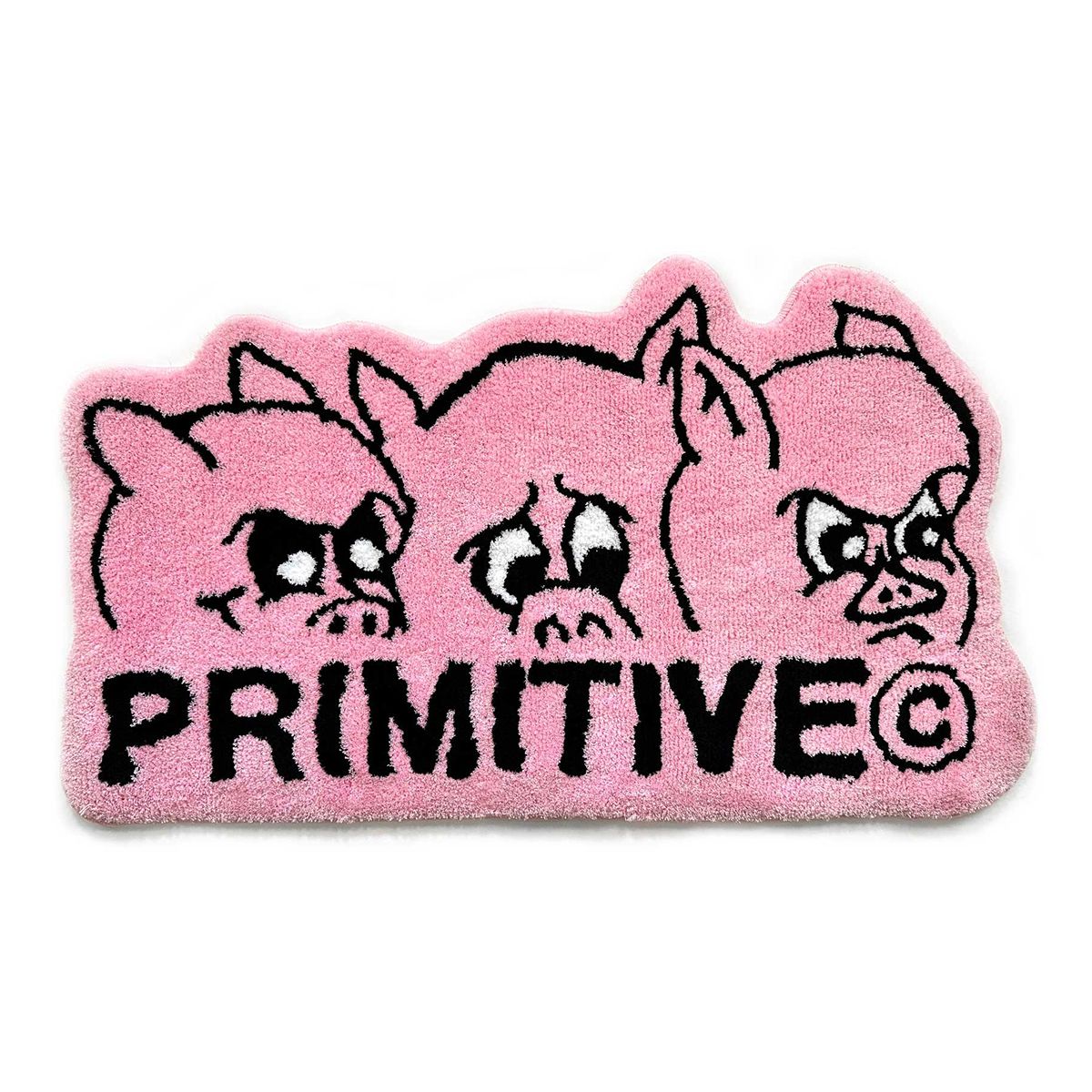 Primitive Three Pigs Rug