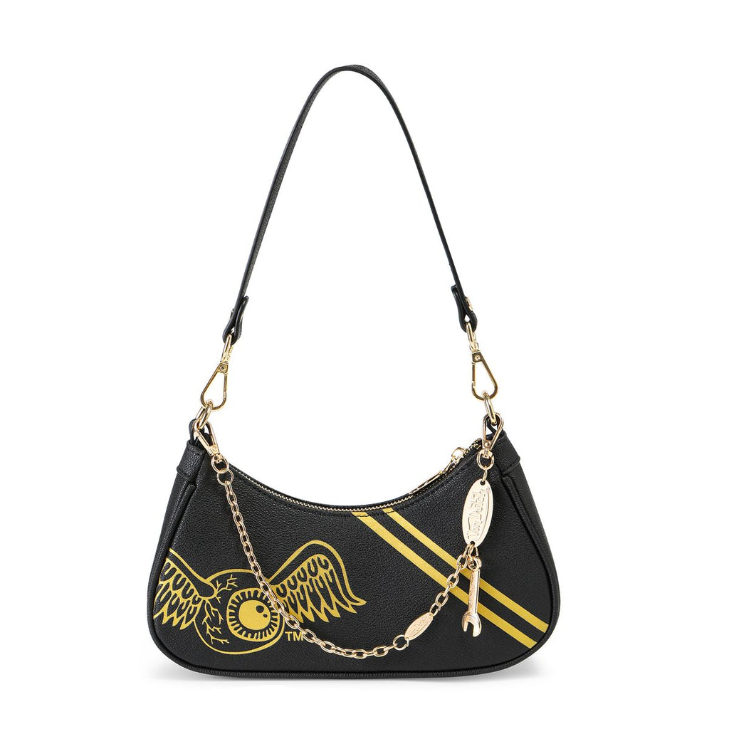 Von Dutch Shoulder Bag Black and Gold