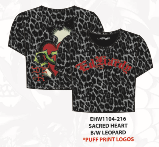 Ed Hardy Sacred Heart Puff Print Baby Tee