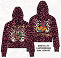 Ed Hardy Panther Roses Relaxed Zip Front Hoodie