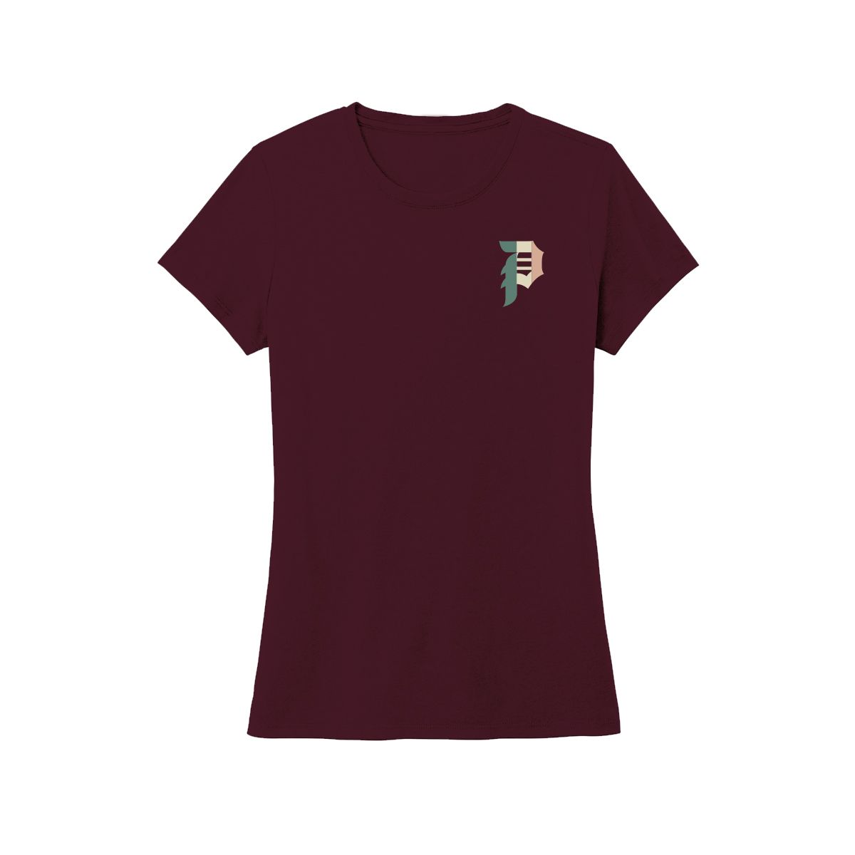 Primitive Dirty P Pride Women Baby Tee Burgundy