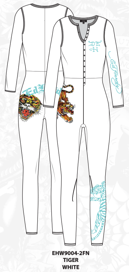 Ed Hardy Tiger Long Sleeve PJ Onesie