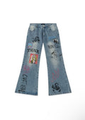 Thnx For Nothing Anime Denim Print