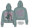 Ed Hardy Panther Wings Relaxed Zip Front Hoodie
