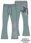 Ed Hardy Panther Wings Bootcut Sweatpants