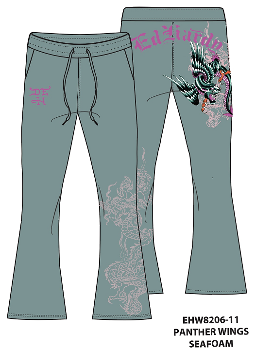 Ed Hardy Panther Wings Bootcut Sweatpants