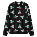 No Hours Fly Paper Black Crewneck Sweatshirt