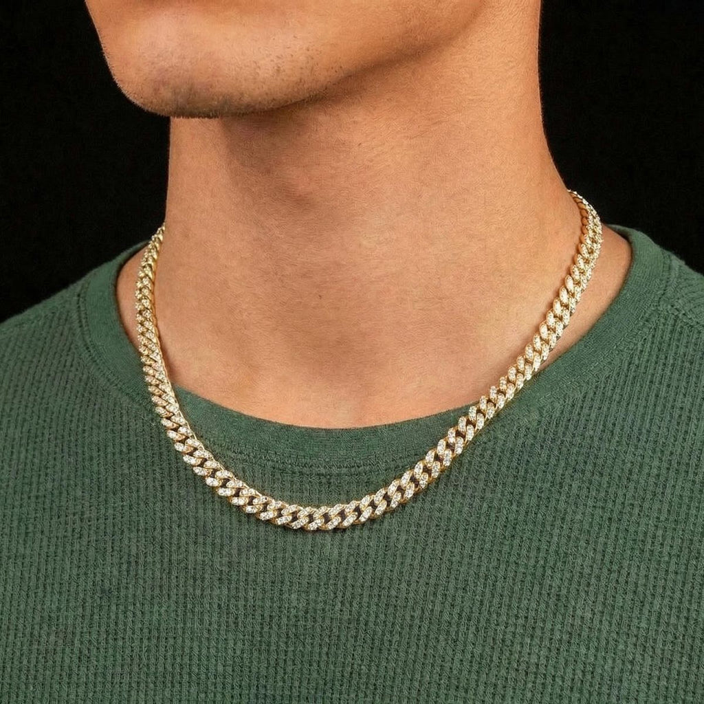 Gold Gods Diamond Cuban Link Chain 8mm