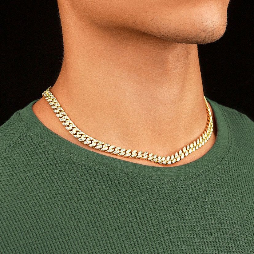 Gold Gods Diamond Cuban Link Chain 8mm