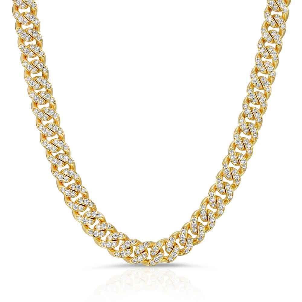 Gold Gods Diamond Cuban Link Chain 8mm