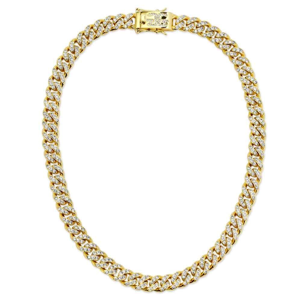 Gold Gods Diamond Cuban Link Chain 8mm