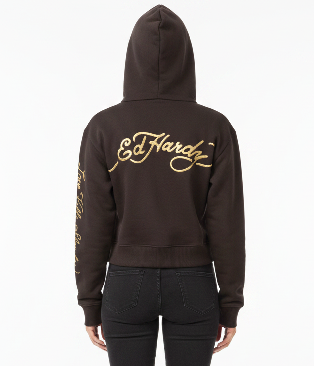 Ed Hardy LKS Wing Skull Zip Hoodie