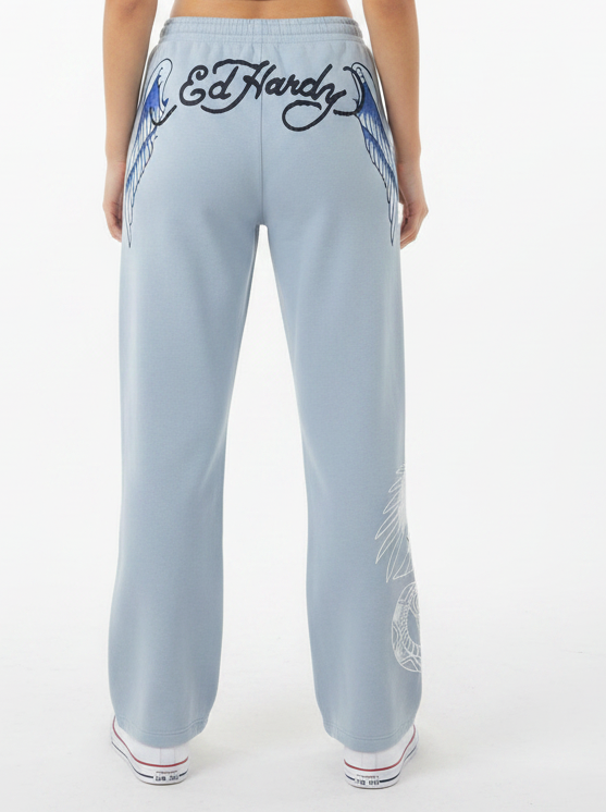 Ed Hardy Panther Wings Bootcut Sweatpants