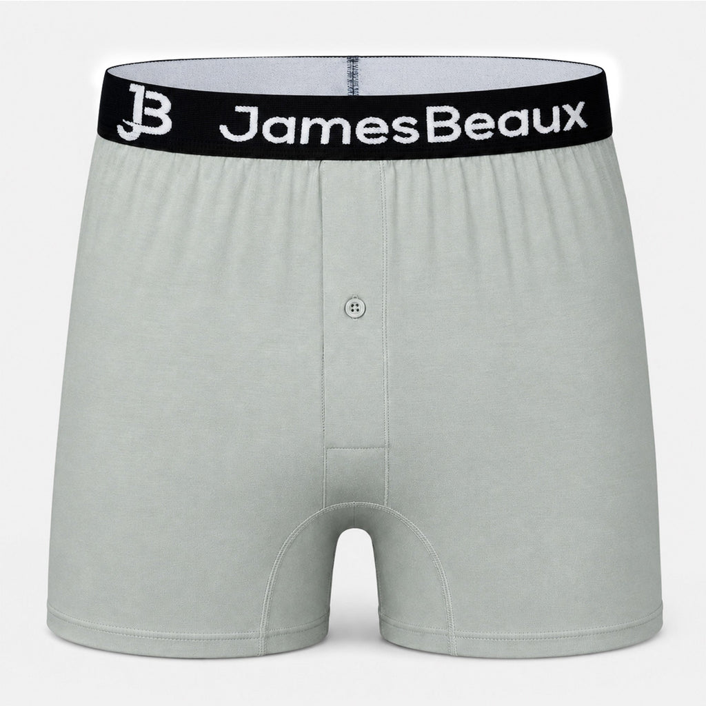 Men's Bamboo Boxer Shorts - Ultra-Soft & Breathable Underwear (Gray)