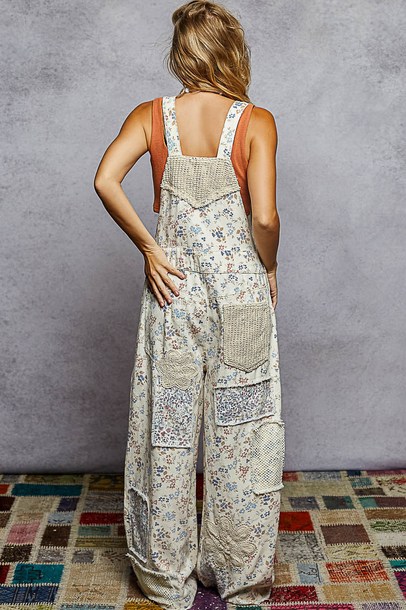 POL Floral Overalls