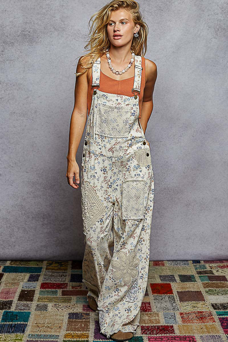 POL Floral Overalls