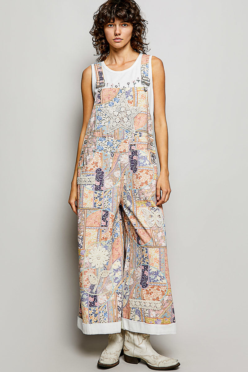 POL Floral Multi Overalls