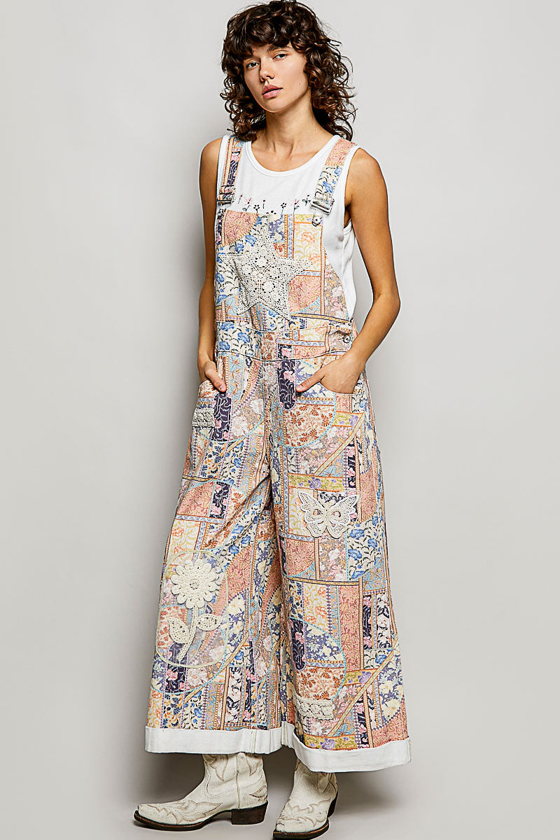 POL Floral Multi Overalls