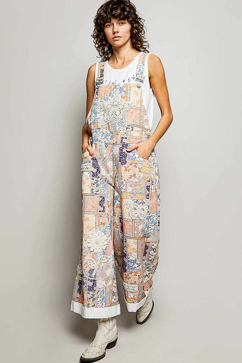 POL Floral Multi Overalls