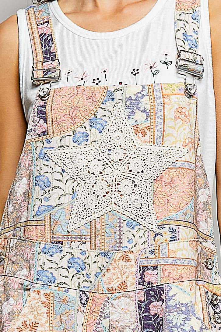 POL Floral Multi Overalls