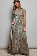 POL Choco Leo Overalls Maxi Long Dress