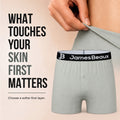 Men's Bamboo Boxer Shorts - Ultra-Soft & Breathable Underwear (Gray)