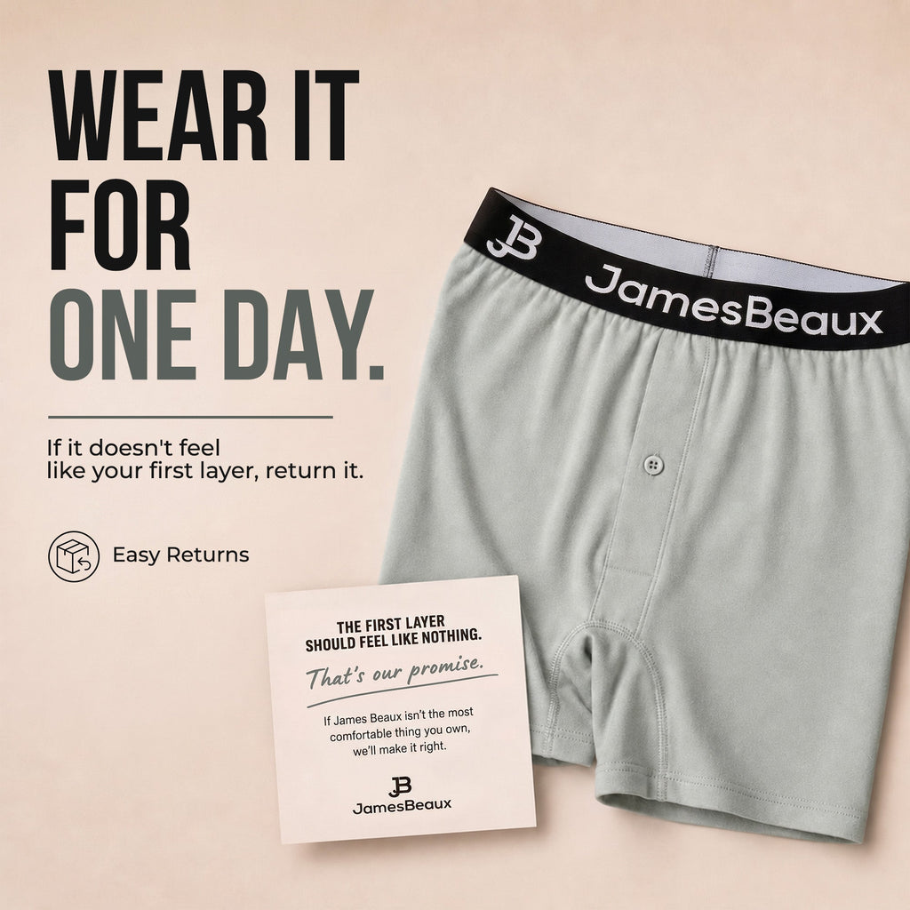 Men's Bamboo Boxer Shorts - Ultra-Soft & Breathable Underwear (Gray)