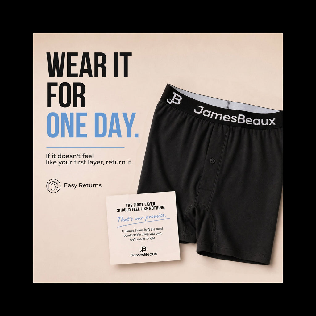 Men's Bamboo Anti-Chafing & Breathable Boxer Shorts (3-Pack) | Black
