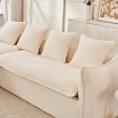 LuneluX_Home – Oversized 3-Seater L-Shape Sofa with Chaise