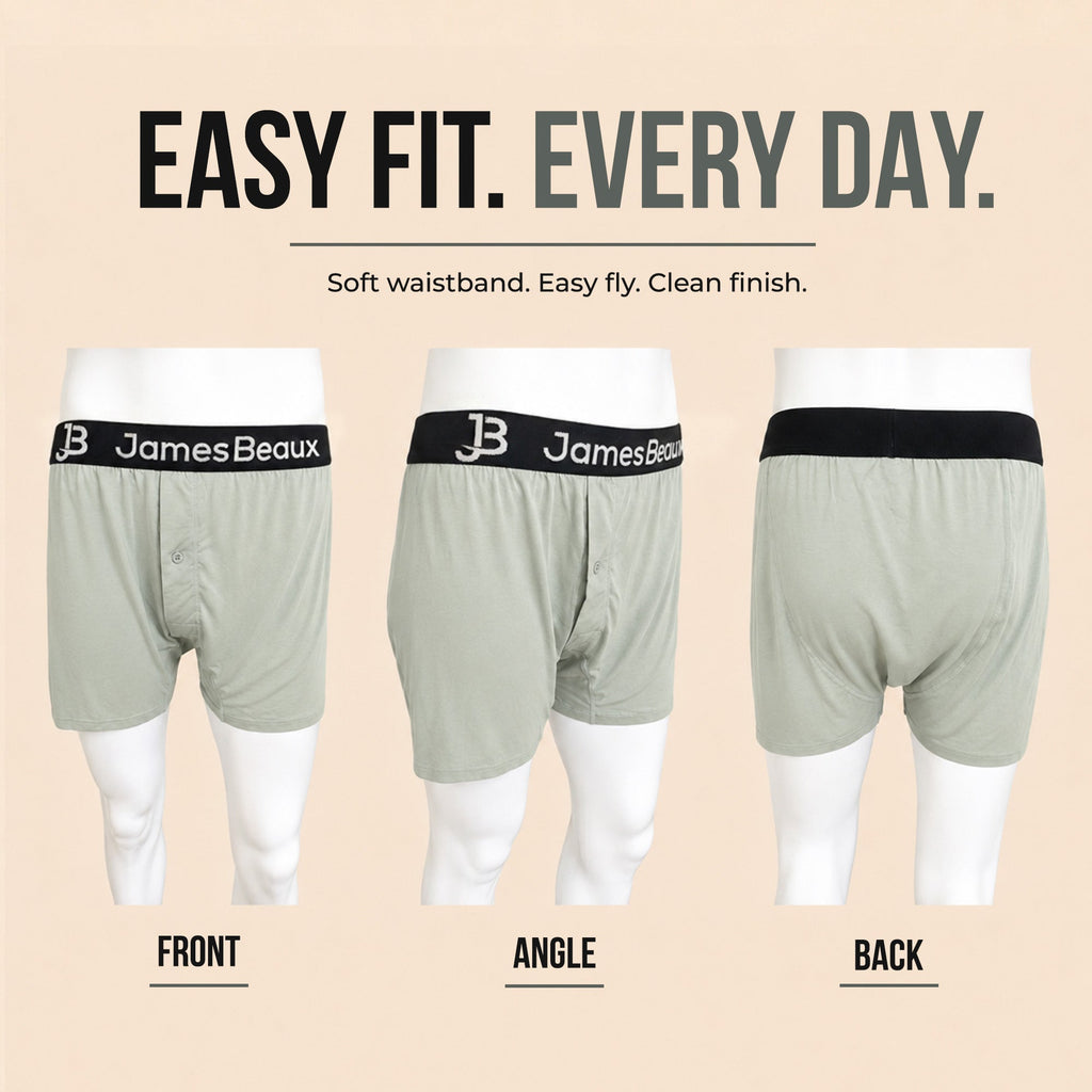 Men's Bamboo Anti-Chafing Boxer Shorts (3-Pack) | Gray