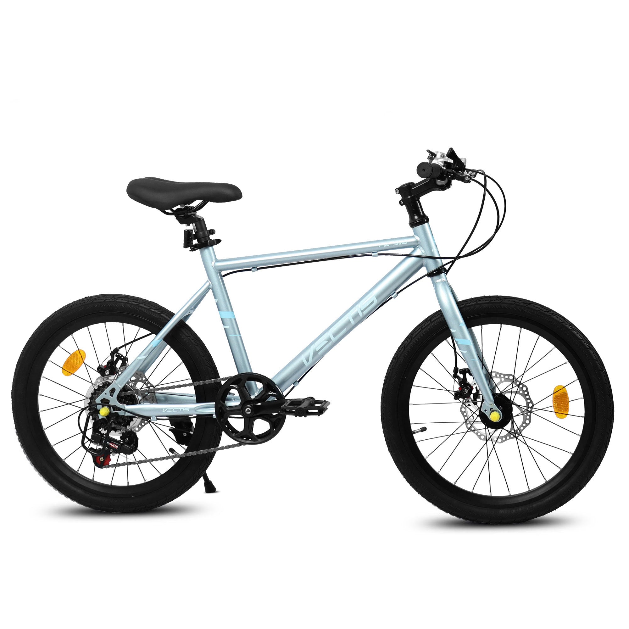 A20183 Kids Bike for 6-12 Years Old, 20 Inch Children's Bicycle for Boys Girls, 7-Speed Steel Frame, , Dual Disc Brakes, 20x1.75 Inch Tires Road Bike, 4 Color Options