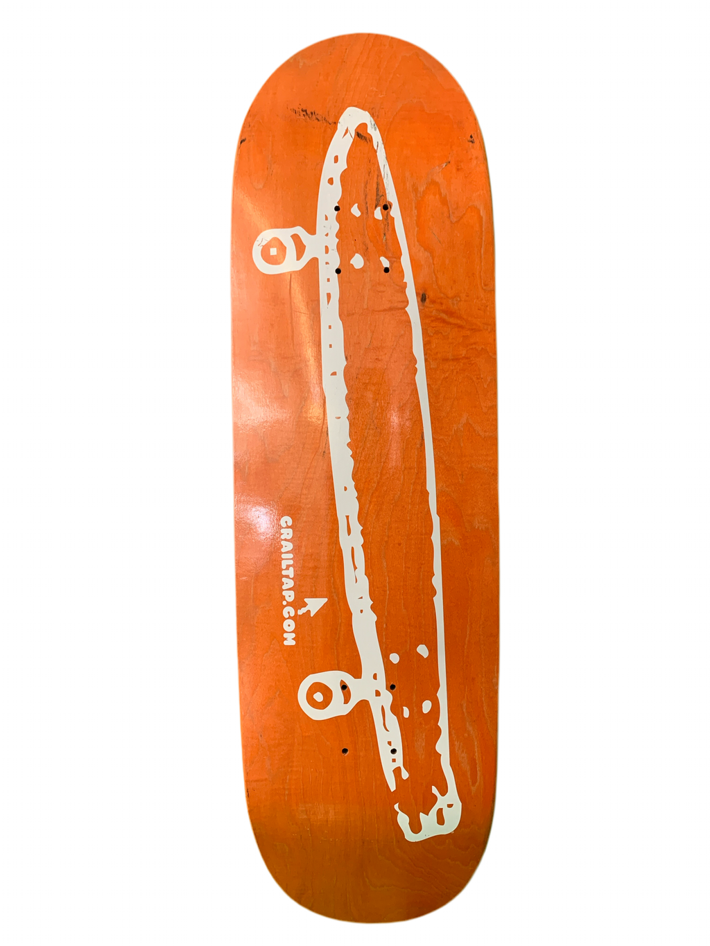 Crailtap Logo Orange Phawt Shaped Classic Skateboard Deck