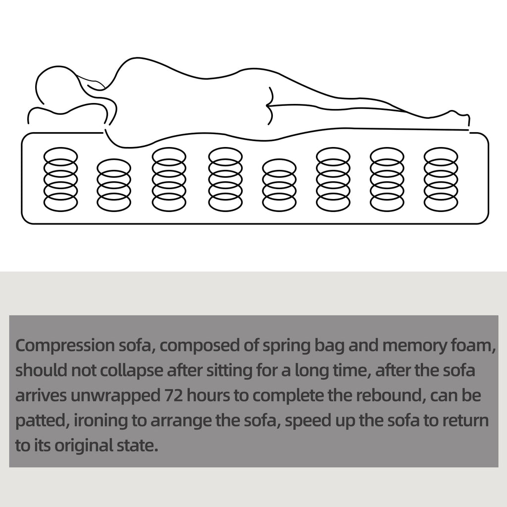 104.32*70.86 Modular Sectional Sofa Sleeper Couch, Sectional Sofa with Chaise and Ottoman, Convertible U Shaped Modular Sofa Set. Compressed sponge, Dark Grey (Combo 3A+2B)