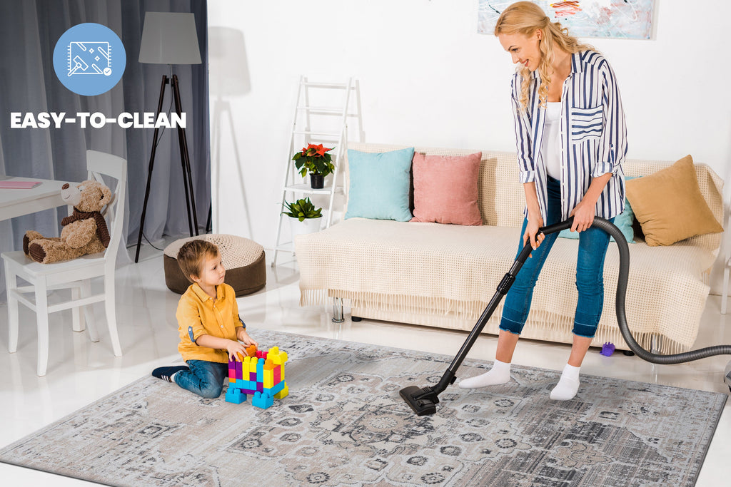 NAAR PAYAS Collection 5X7 Cream / Beige / Medallion Area Rug