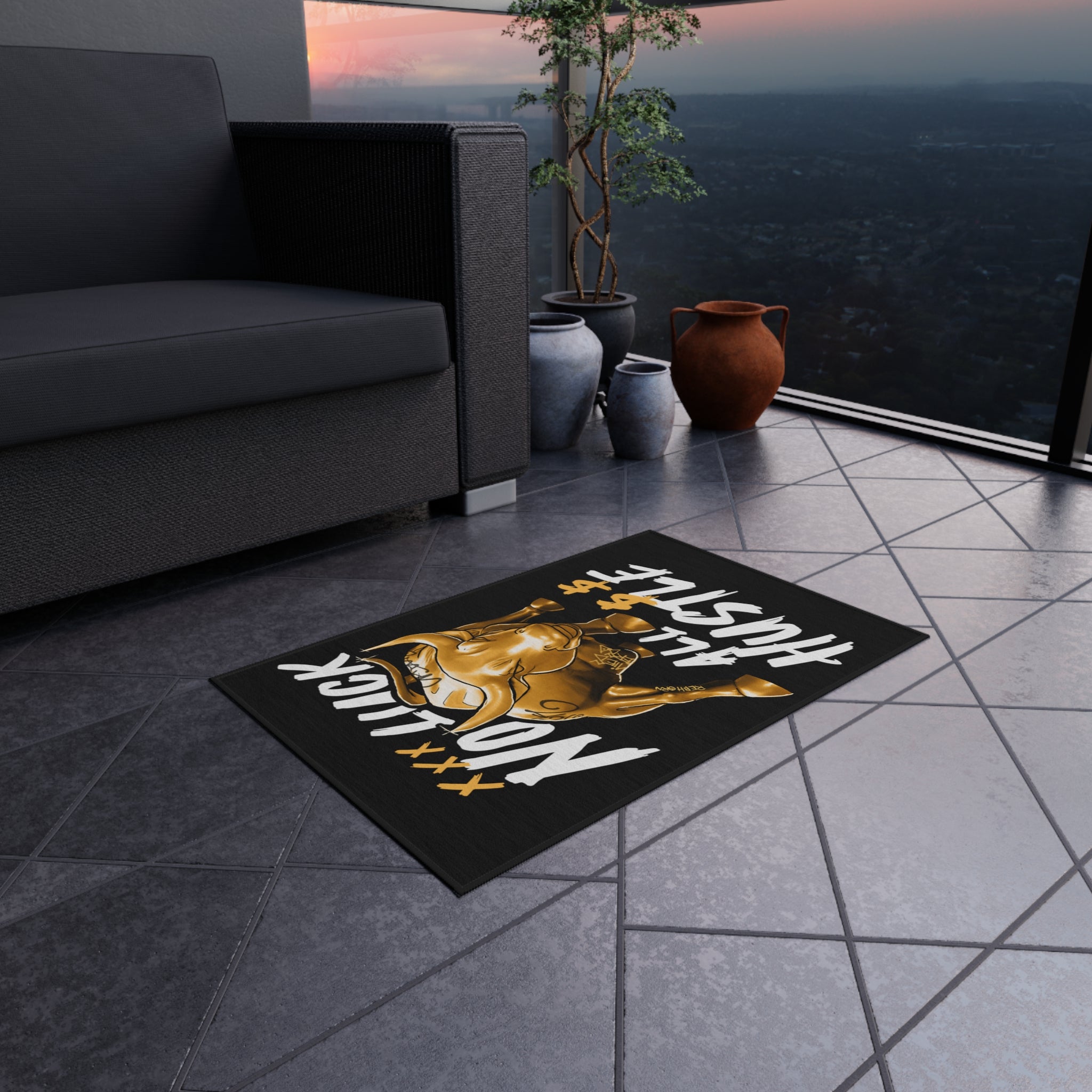 No Luck, All Hustle Rug