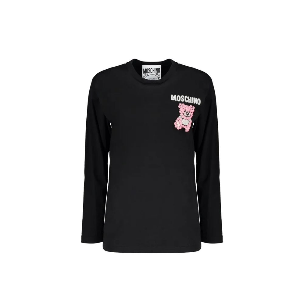 Moschino Couture Black Cotton T-Shirt