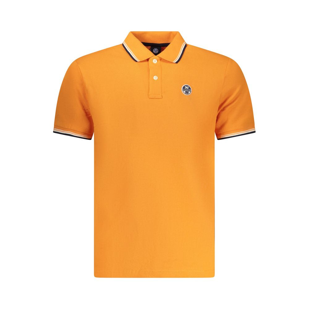 North Sails Arancione Cotton Men Polo