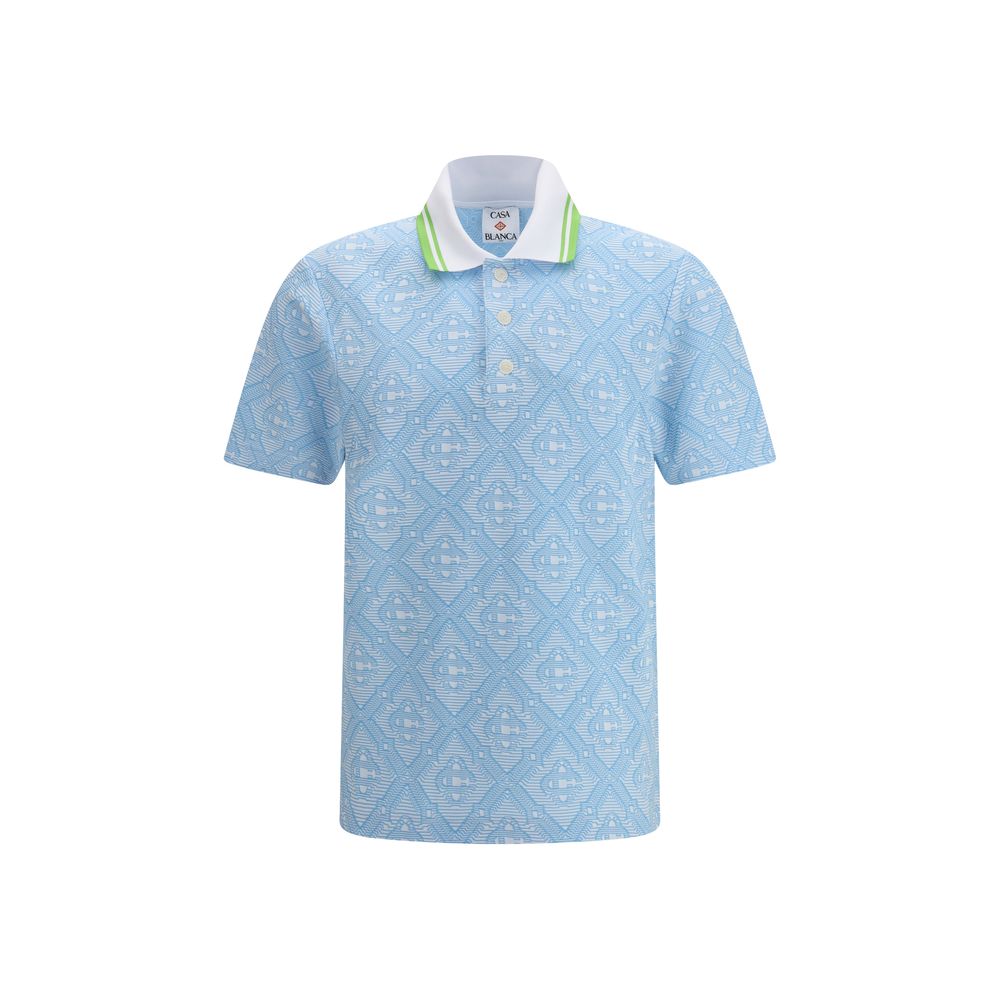Casablanca Blue Cotton Polo Shirt