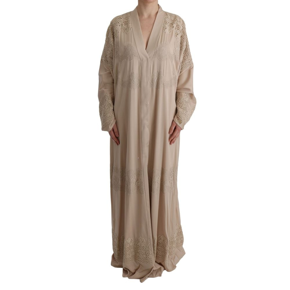 Dolce & Gabbana Beige Silk Coat
