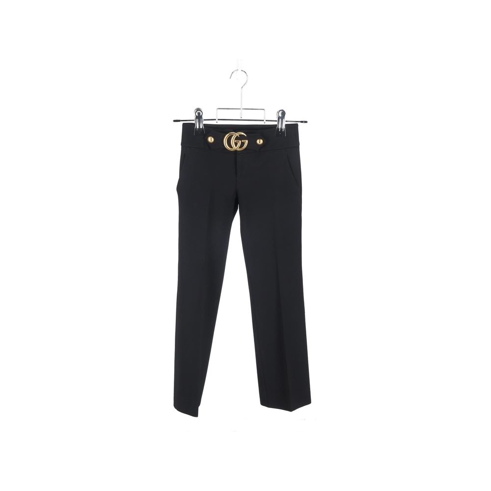 Gucci Black Viscose Casual Pants