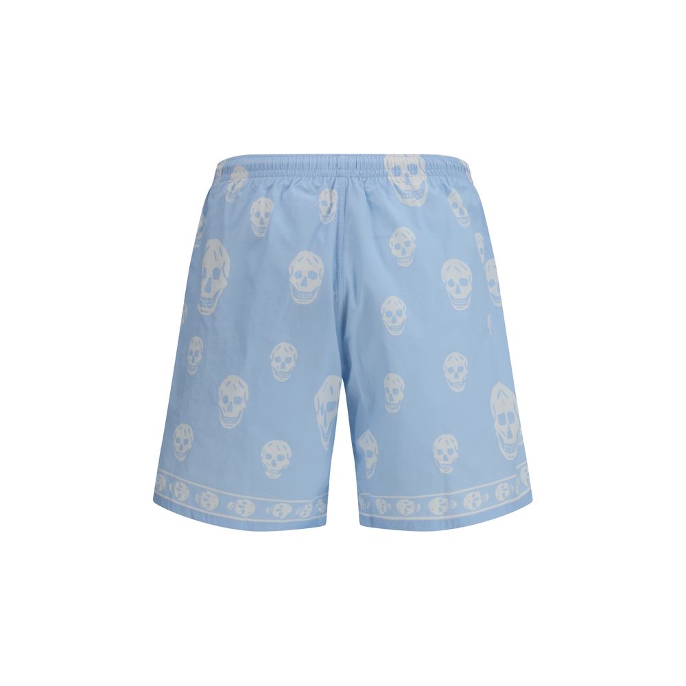 Alexander McQueen Blue Polyamide Bermuda Shorts