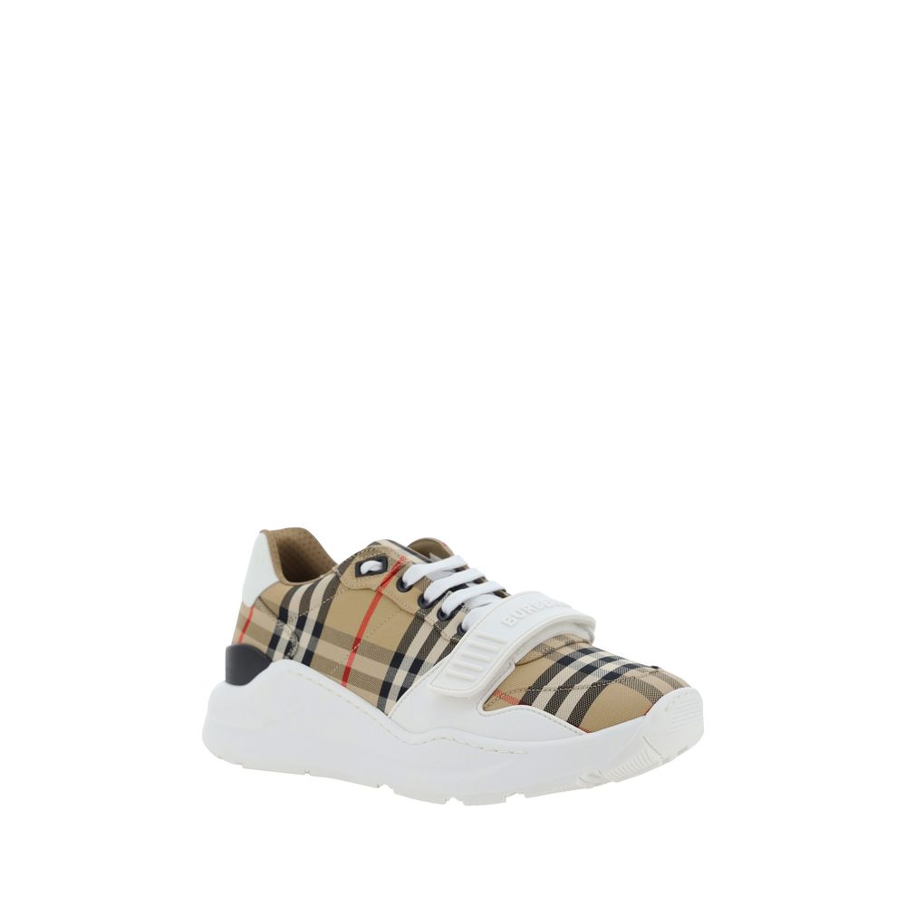 Burberry Beige Synthetic Low Top Sneakers