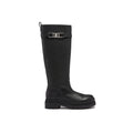 Salvatore Ferragamo Black Calfskin Over The Knee
