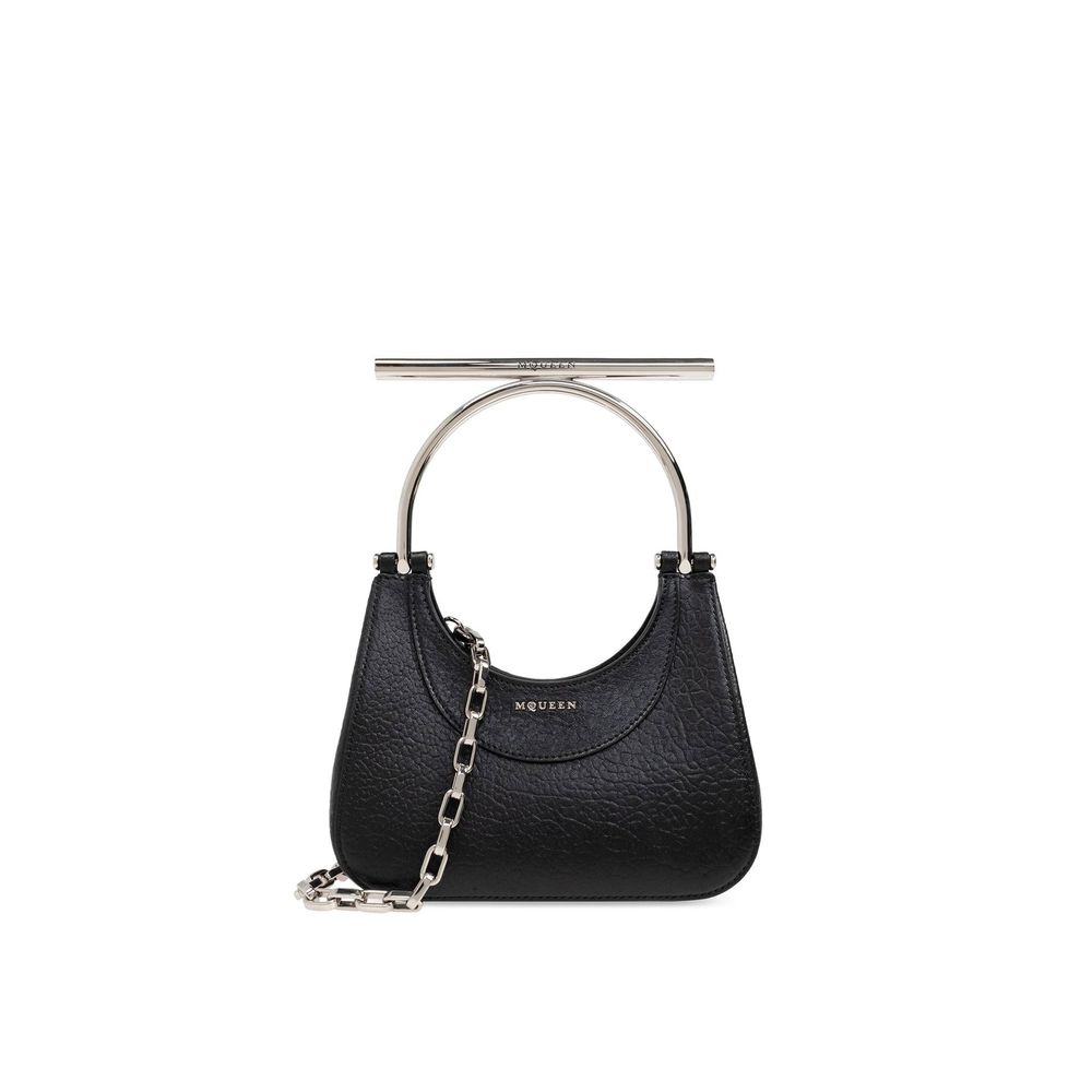 Alexander McQueen Black Lamb Leather Shoulder Bag