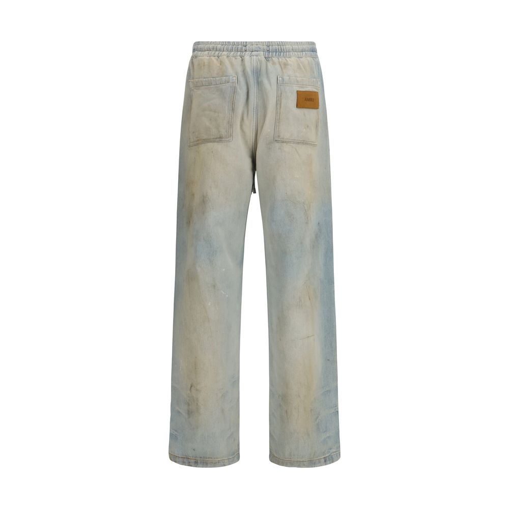 Amiri Blue Cotton Relaxed Fit Jeans